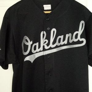 Oakland black jersey size Large